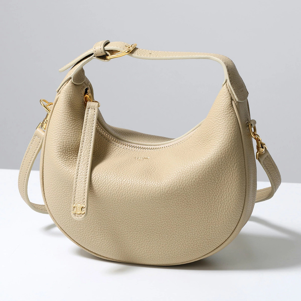 Celine Teen Lulu Handbag Leather Shoulder Bag Deep Ivory White